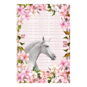 Hest i blomsterramme