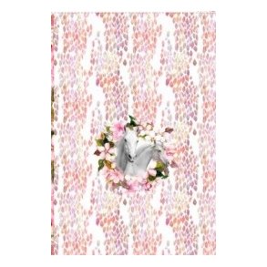 2 heste i blomsterramme