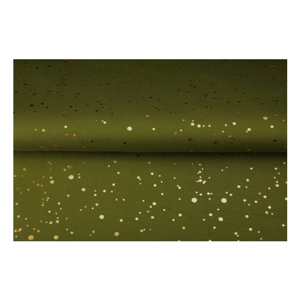 Olivengr�n med guldfolieprikker