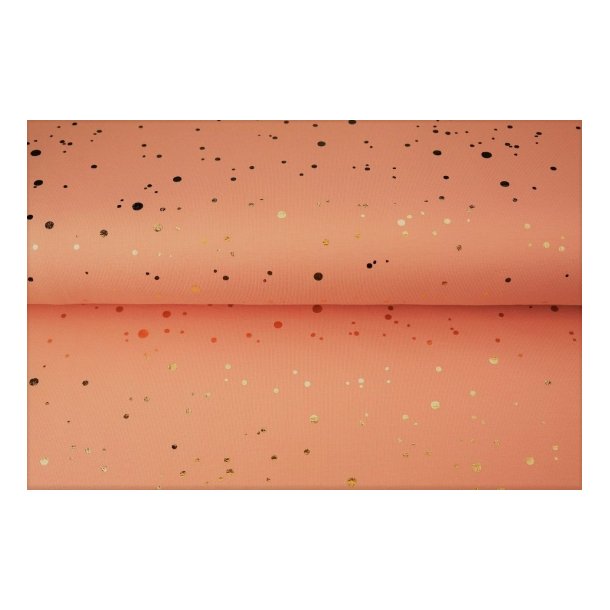 Rosa med guldfolieprikker