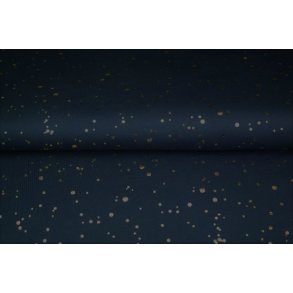 Marinebl� med guldfolieprikker