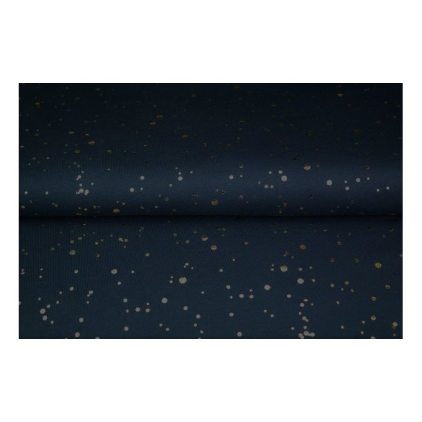 Marinebl� med guldfolieprikker