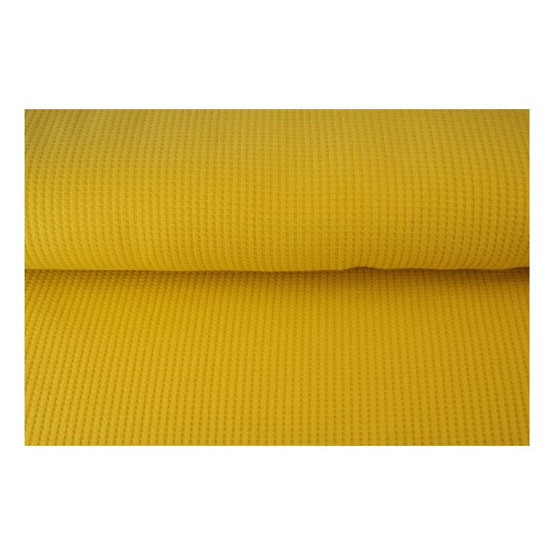 Vaffel jersey karrygul