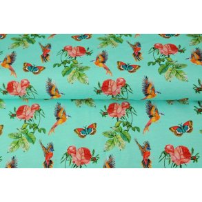 Fugle, sommerfugle og roser p mint