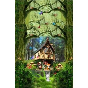 Sommerfugle og skov panel 1