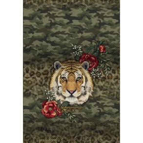Panel med tiger p camouflage