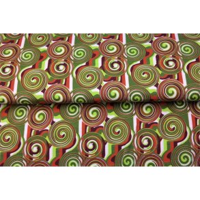 Snirkler i rde og grnne farver rest 1 m