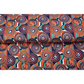 Snirkler i bl og orange