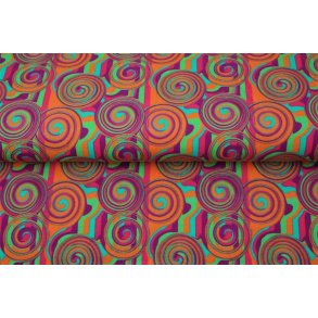 Snirkler i lilla og orange rest 150 cm