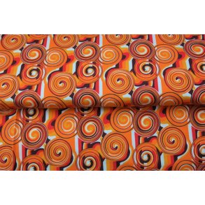 Snirkler i orange og brun rest 165 cm