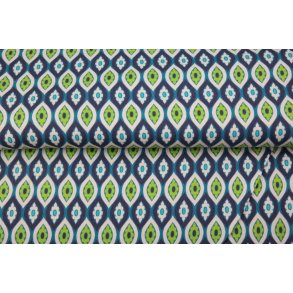 Mnster i bl farver rest 250 cm