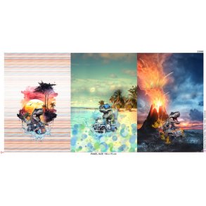 Dinosaurus og vulkan