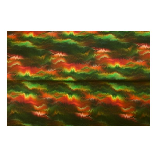 Nordlys i grn og orange