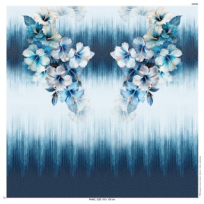 Panel med blomster bl farver