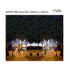 Panel med l�ve og leopard