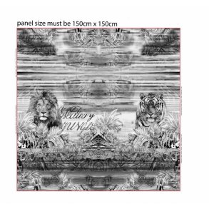 Panel med l�ve og tiger