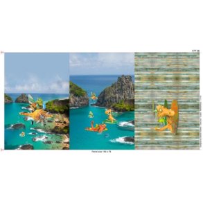 Panel med sjove drager