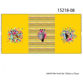 Panel med zebra, giraf og struds