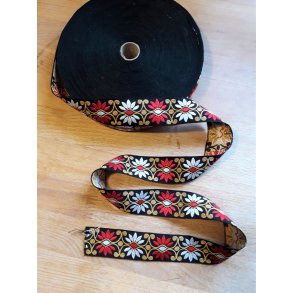 Bnd med gule og rde blomster