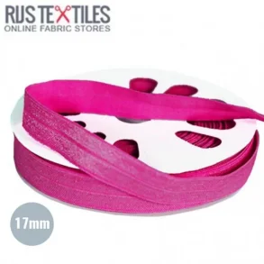 Foldeelastik fuchsia blank