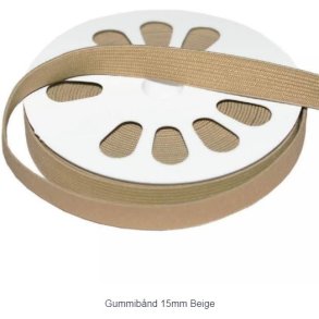 Elastik 15 mm beige