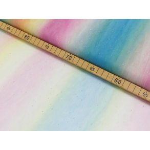 Regnbuefarvet tyl med glimmer