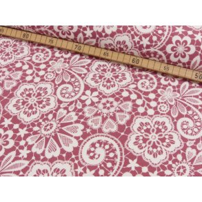 Blondemnster p mrk gammel rosa