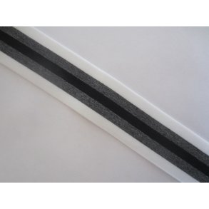 linningselastik hvid/gr/sort 35 mm